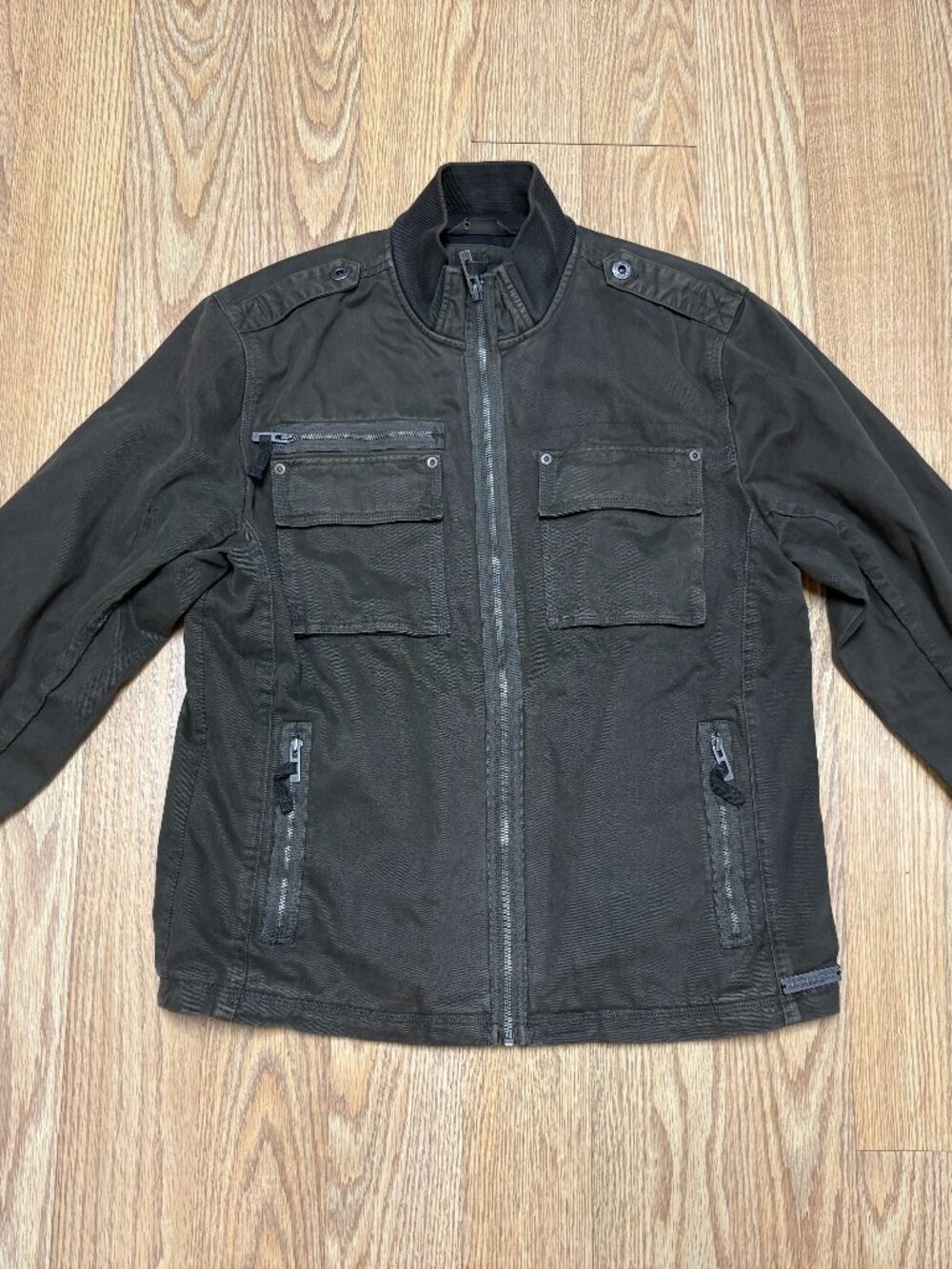 Nautica Jeans Co. Women's Jacket Size Medium Olive Zip